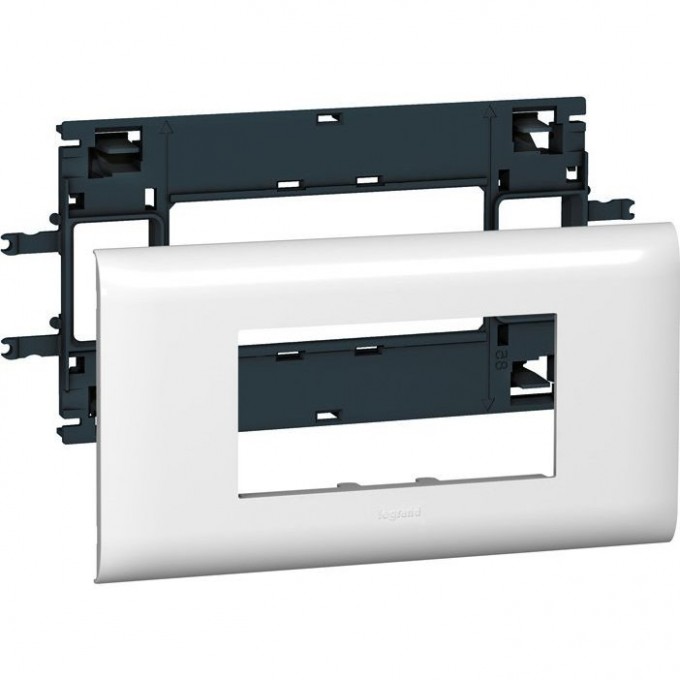 Суппорт LEGRAND Mosaic - для кабель-каналов DLP с шириной крышки 85 мм - 4 модуля, белый 010994