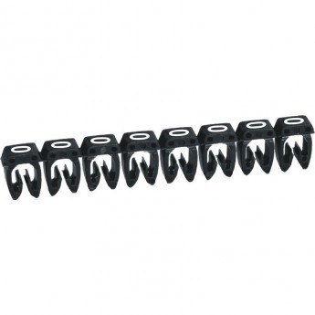 Маркер LEGRAND CAB 3 для кабеля 1,5-2,5 мм² цифра 0 чёрный