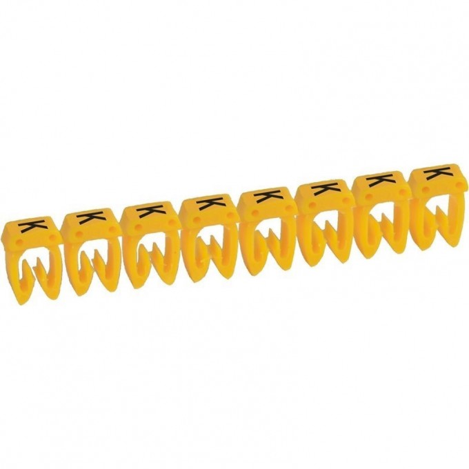 Маркер LEGRAND CAB 3 для кабеля 4-6 мм² заглавная буква K 038370