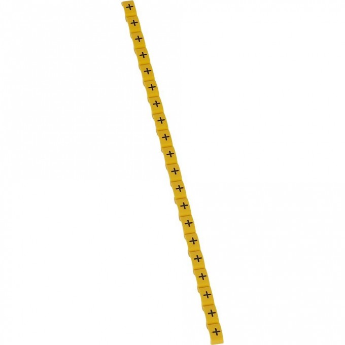 Маркер LEGRAND Duplix чёрная маркировка на желтом фоне условное обозначение плюс 038442