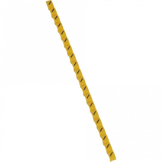 Маркер LEGRAND Duplix чёрная маркировка на желтом фоне условное обозначение слэш 038440