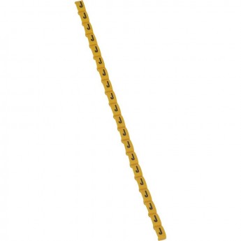 Маркер LEGRAND Duplix чёрная маркировка на желтом фоне заглавная буква J