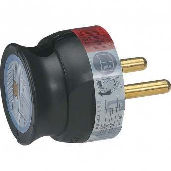 Вилка LEGRAND 2К серия Элиум 16 А ультраплоская пластик чёрный Вилка LEGRAND 2К серия Элиум 16 А ультраплоская пластик чёрный