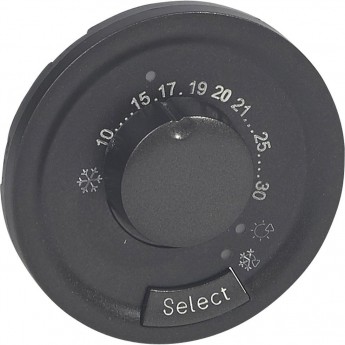 Лицевая панель LEGRAND Celiane комнатный термостат Кат. № 0 674 00 графит Лицевая панель LEGRAND Celiane комнатный термостат Кат. № 0 674 00 графит