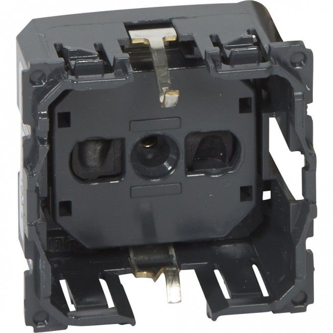 Розетка LEGRAND 2К+З немецкий стандарт винтовые зажимы Программа Celiane белый 067161