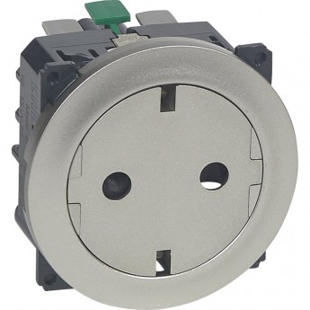 Розетка LEGRAND 2К+З с плоской лицевой панелью немецкий стандарт безвинтовые зажимы Программа Celiane титан Розетка LEGRAND 2К+З с плоской лицевой панелью немецкий стандарт безвинтовые зажимы Программа Celiane титан