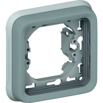Суппорт LEGRAND с рамкой для встроенного монтажа Программа Plexo серый 1 пост серый