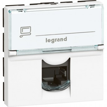 Розетка LEGRAND RJ 45 Программа Mosaic категория 5е FTP 2 модуля белый Розетка LEGRAND RJ 45 Программа Mosaic категория 5е FTP 2 модуля белый