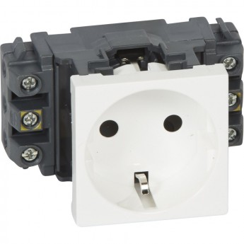 Розетка LEGRAND 2К+3 Программа Mosaic для монтажа на кабель-каналах с винтовыми зажимами белый