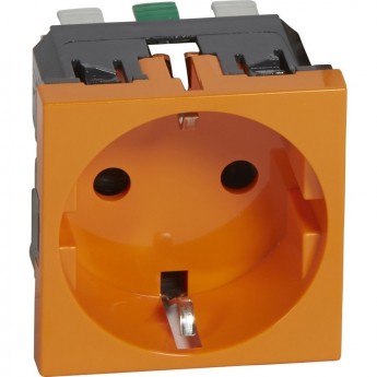 Розетка LEGRAND 2К+3 Программа Mosaic немецкий стандарт 2 модуля оранжевая