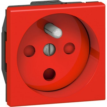 Розетка LEGRAND 2К+З правая Программа Mosaic с винтовыми зажимами с механической блокировкой 2 модуля красная Розетка LEGRAND 2К+З правая Программа Mosaic с винтовыми зажимами с механической блокировкой 2 модуля красная