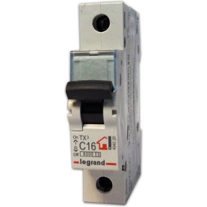 Автоматический выключатель LEGRAND TX³ 6000 6 кА тип C 1П 230/400 В 50А 1 модуль белый 404033