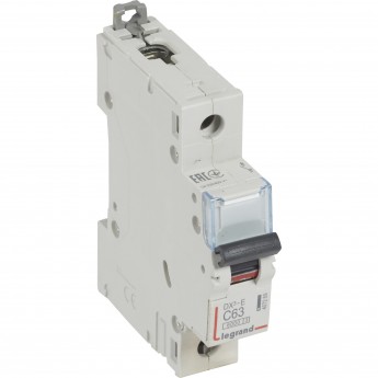 Автоматический выключатель LEGRAND DX³-E 6000 6 кА тип C 1П 230/400 В 63А 1 модуль белый Автоматический выключатель LEGRAND DX³-E 6000 6 кА тип C 1П 230/400 В 63А 1 модуль белый