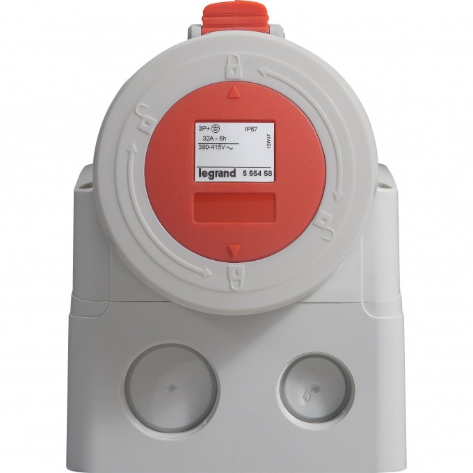 Розетка LEGRAND накладная P17 Tempra Pro IP 66/67 380/415 В 32 A 3К+З серый 555458