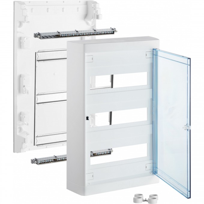 Накладной распределительный щит LEGRAND Nedbox с прозрачной дверью 3 рейки х 12 (+1) модулей 601248