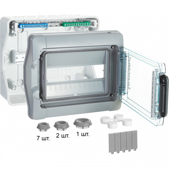 Щиток LEGRAND Plexo³ IP 65 IK 09 1 ряд 63 А 12 модулей серый 601981