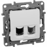 Двойная розетка LEGRAND Etika RJ11 + RJ45 категория 5 UTP белый 672252