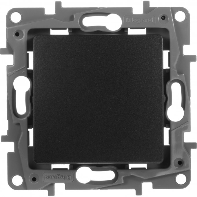 Выключатель LEGRAND Etika одноклавишный автоматические клеммы 10 AX 250 В антрацит 672601