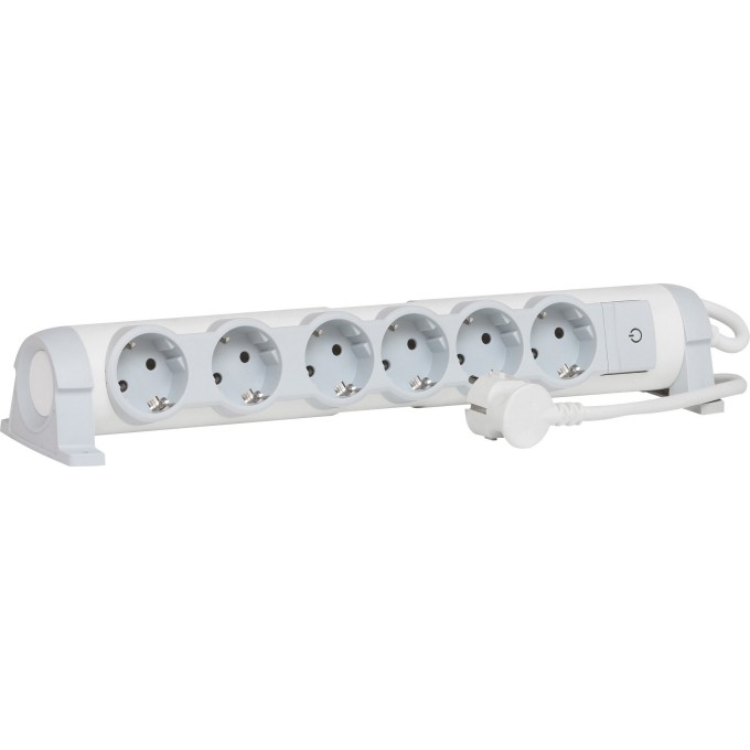 Многорозеточный блок LEGRAND 'Комфорт' 6 x 2К+З с кабелем длиной 1,5 м белый 694636