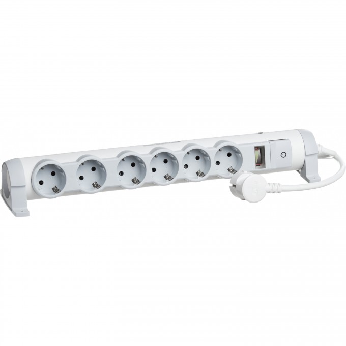 Многорозеточный блок LEGRAND 'Комфорт и безопасность' 6 x 2К+З с кабелем длиной 3 м белый 694647