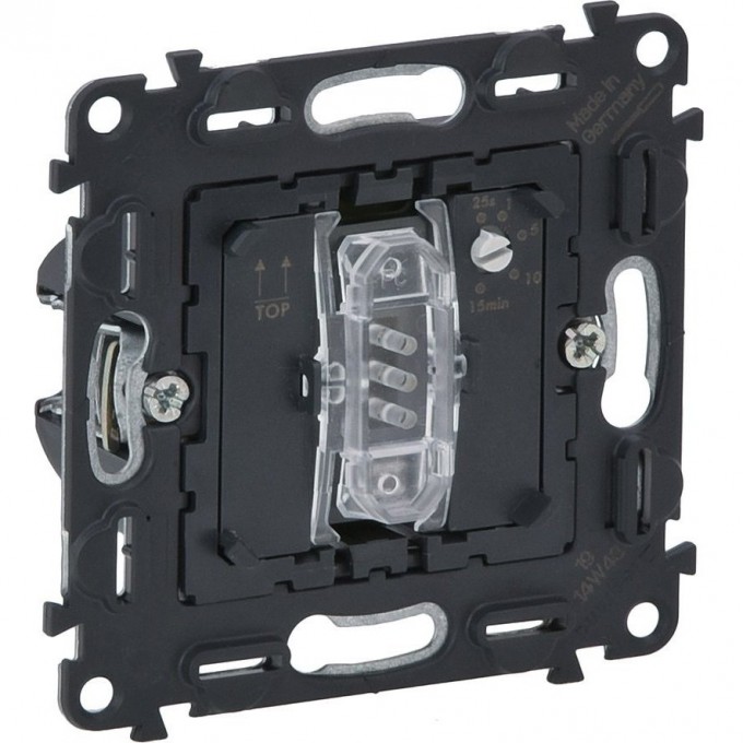 Выключатель LEGRAND Valena IN'MATIC с выдержкой времени 2-канальный освещение 250Вт/вентиляция 250ВА с нейтралью винтовые зажимы серый 752032