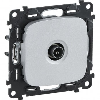 Розетка LEGRAND Valena ALLURE ТВ оконечная 10дБ 0-862 МГц с лицевой панелью алюминий