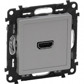Розетка LEGRAND Valena LIFE для аудио/видео устройств HDMI Тип А с лицевой панелью алюминий