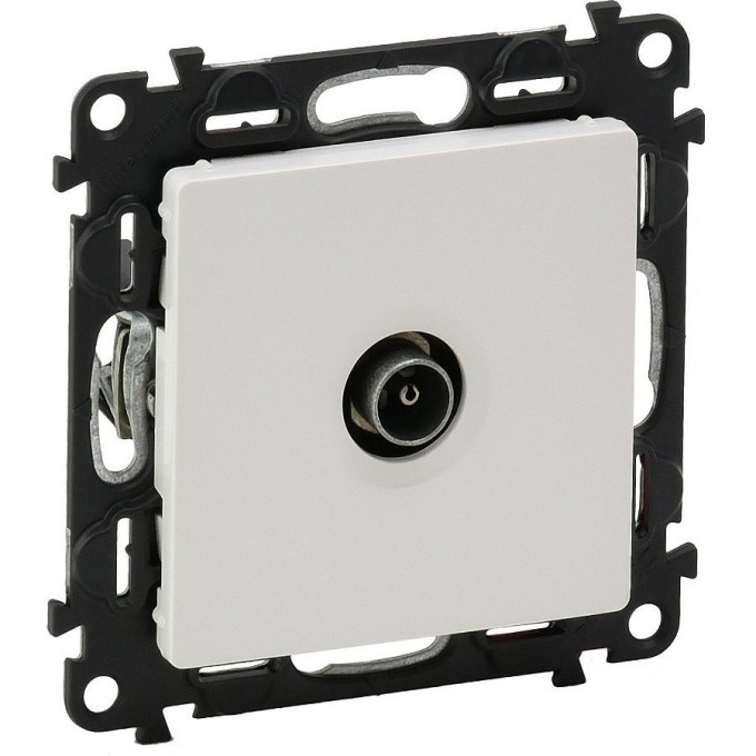 Розетка LEGRAND Valena LIFE ТВ проходная 1,5дБ/14дБ 0-2400 МГц с лицевой панелью белый 753461