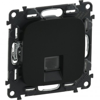 Телефонная розетка LEGRAND Valena ALLURE RJ11 одиночная с лицевой панелью антрацит Телефонная розетка LEGRAND Valena ALLURE RJ11 одиночная с лицевой панелью антрацит