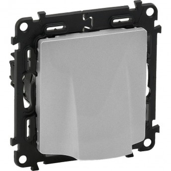 Вывод кабеля LEGRAND Valena LIFE с лицевой панелью без клемм алюминий Вывод кабеля LEGRAND Valena LIFE с лицевой панелью без клемм алюминий