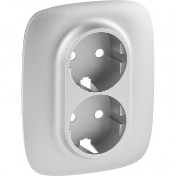 Лицевая панель LEGRAND Valena ALLURE для двойной силовой розетки 2х2К+З Алюминий Лицевая панель LEGRAND Valena ALLURE для двойной силовой розетки 2х2К+З Алюминий