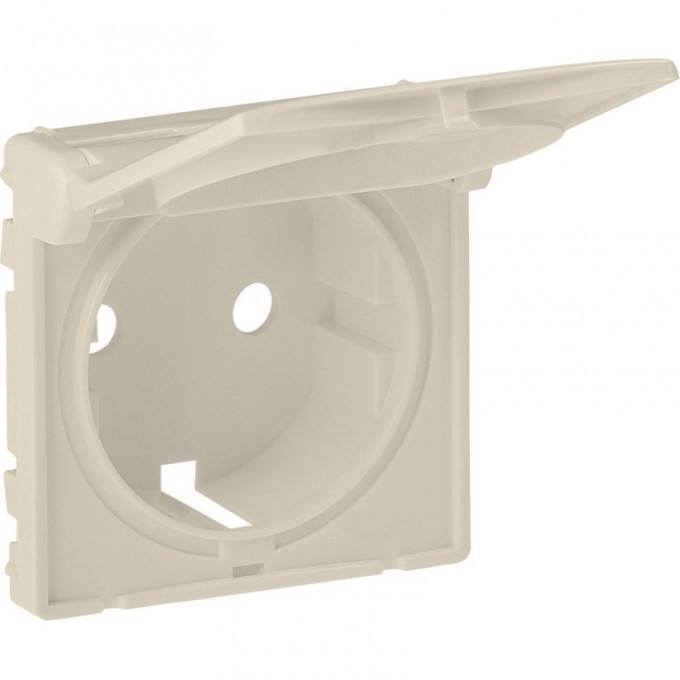 Лицевая панель LEGRAND Valena LIFE для розетки 2К+З c крышкой слоновая кость 754841