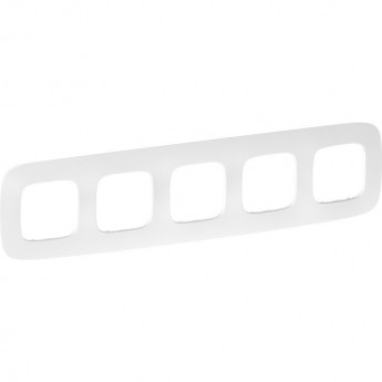 Рамка LEGRAND Valena ALLURE 5-постовая универсальная тиснение белое Рамка LEGRAND Valena ALLURE 5-постовая универсальная тиснение белое