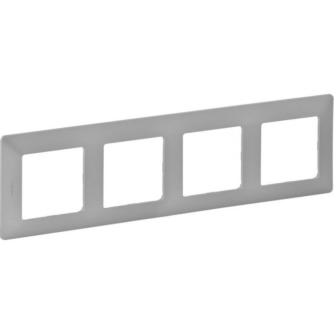 Рамка LEGRAND Valena LIFE "Алюминий", 4-постовая универсальная, белый 754134