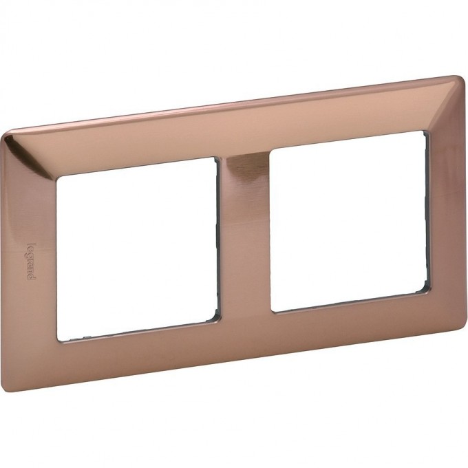 Рамка LEGRAND Valena LIFE "Медь", 2-постовая универсальная, красный 754162