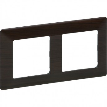 Рамка LEGRAND Valena LIFE "Темное дерево", 2-постовая универсальная, дерево