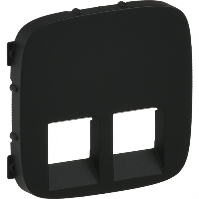 Лицевая панель LEGRAND Valena ALLURE для двойных телефонных/информационных розеток антрацит 755428