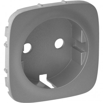 Лицевая панель LEGRAND Valena ALLURE для розетки 2К+З алюминий Лицевая панель LEGRAND Valena ALLURE для розетки 2К+З алюминий