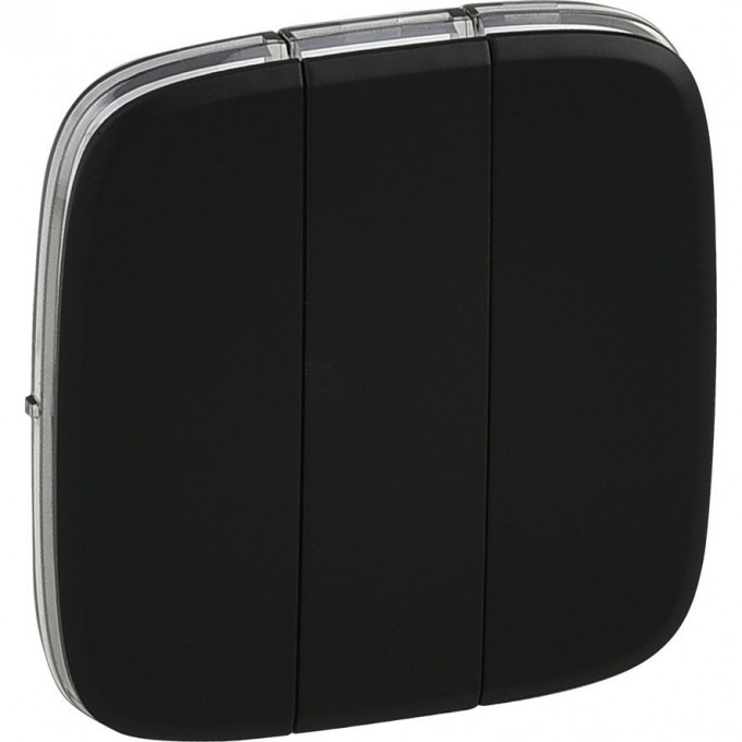 Лицевая панель LEGRAND Valena ALLURE для выключателя трехклавишного антрацит 755038