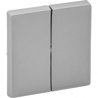 Лицевая панель LEGRAND Valena LIFE для двухклавишного выключателя алюминий Лицевая панель LEGRAND Valena LIFE для двухклавишного выключателя алюминий