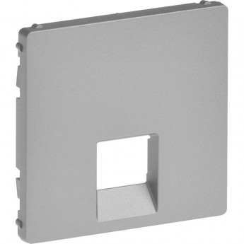 Лицевая панель LEGRAND Valena LIFE для одиночных телефонных/информационных розеток алюминий