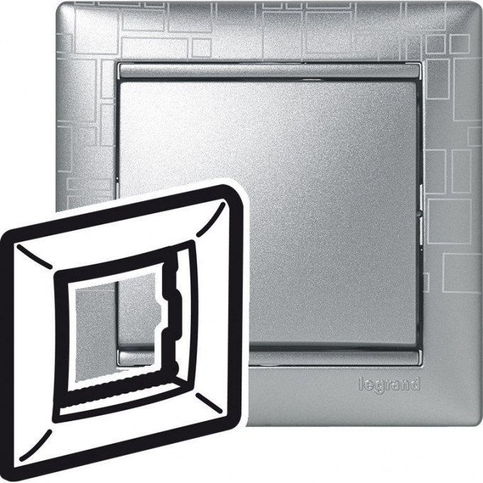 Рамка LEGRAND Valena 1 пост алюминий модерн 770341