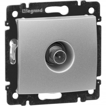 ТВ розетка LEGRAND Valena проходная 14 дБ 2400 МГц алюминий ТВ розетка LEGRAND Valena проходная 14 дБ 2400 МГц алюминий