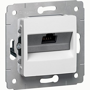 Информационная розетка LEGRAND Cariva RJ45 категория 6 UTP белый Информационная розетка LEGRAND Cariva RJ45 категория 6 UTP белый