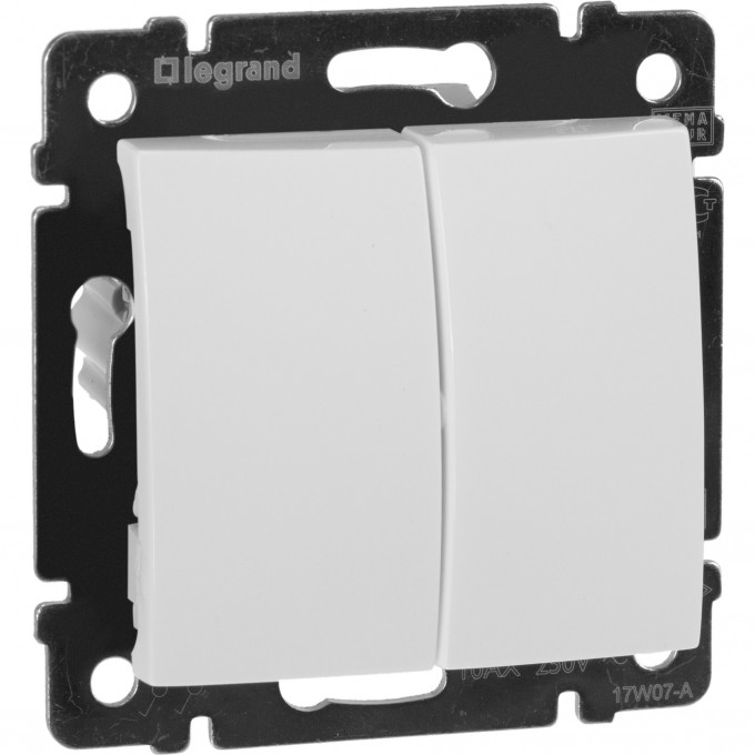 Переключатель LEGRAND Valena на два направления двухклавишный 10 A 250 В белый 774408