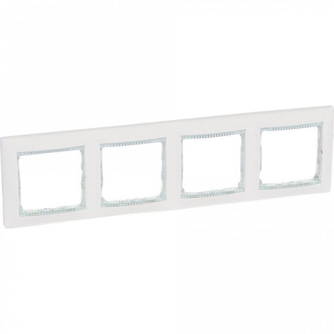 Рамка LEGRAND Valena 4 поста белый/кристалл 774464