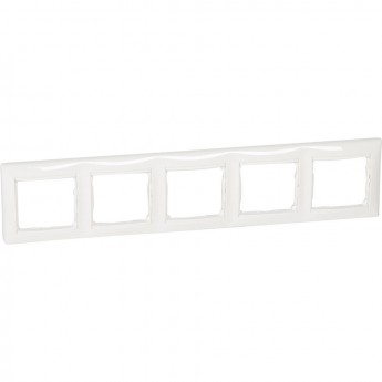 Рамка LEGRAND Valena 5 постов горизонтальный монтаж белый Рамка LEGRAND Valena 5 постов горизонтальный монтаж белый