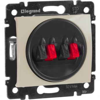 Розетка LEGRAND для колонок Valena двойная слоновая кость Розетка LEGRAND для колонок Valena двойная слоновая кость
