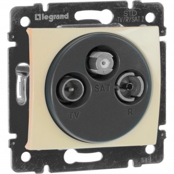 Розетка LEGRAND TV-FM-SAT Valena оконечная 10 дБ 2400 МГц слоновая кость Розетка LEGRAND TV-FM-SAT Valena оконечная 10 дБ 2400 МГц слоновая кость