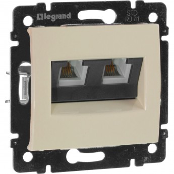 Телефонная розетка LEGRAND Valena RJ11 4 контакта 2 выхода слоновая кость